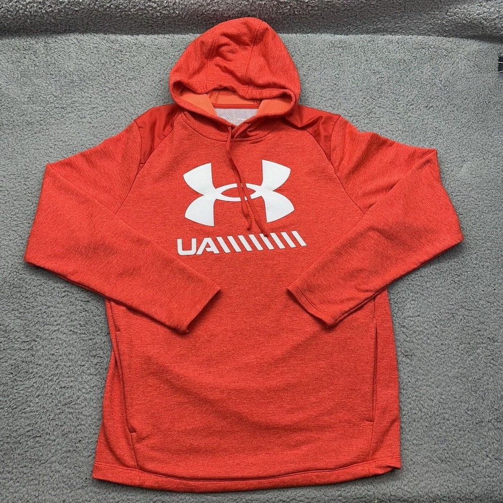 Under Armour Mens‎ Medium Red Coldgear Loose 1363663 Pullover Hoodie Sweatshirt